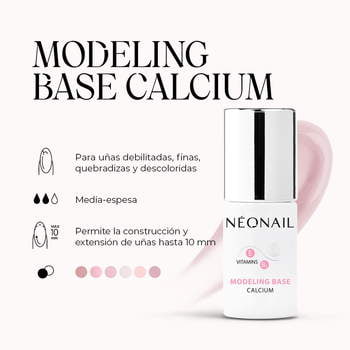 Esmalte Semipermanente 7,2 ml - Modeling Base Calcium Basic Pink