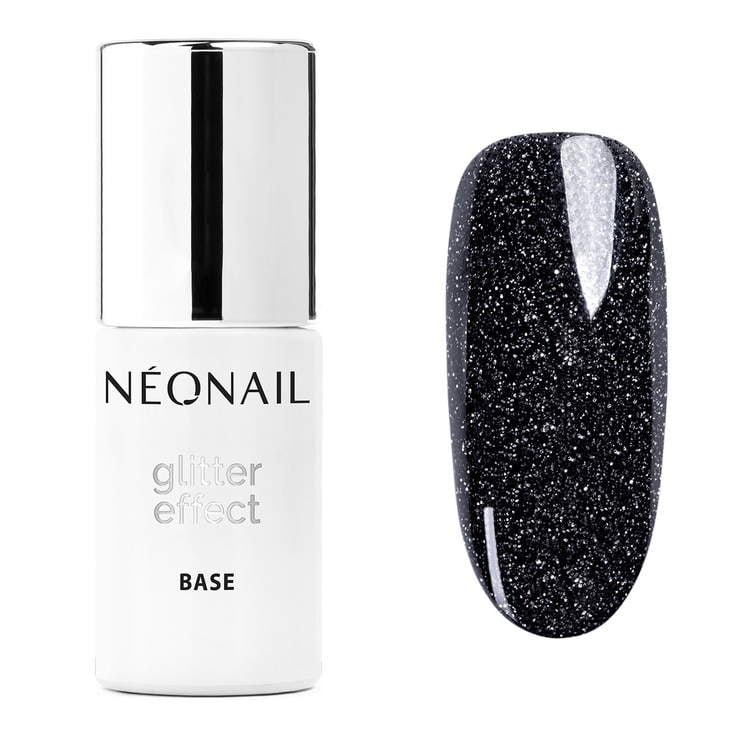 Esmalte semipermanente 7,2 ml - Glitter Effect Base Black Shine
